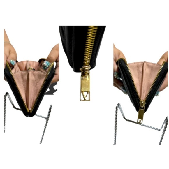 The Victoria Large Zipped Wallet Black - Picture 6 of 7